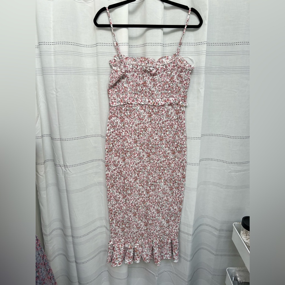 Petal & Pup Smocked Floral Midi Dress Size M